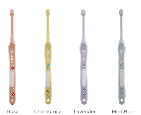 OraBio Brush MINI lineup (Rose / Chamomile / Lavender / Mint Blue)
