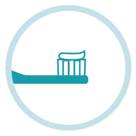 Brush with toothbrush